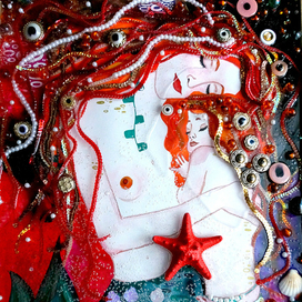 Объемная картина "Русалки" по мотивам работ Г. Климта