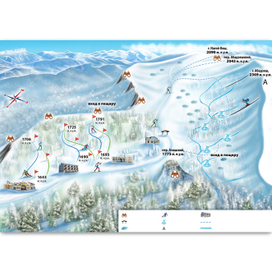 Карта горно-лыжного курорта