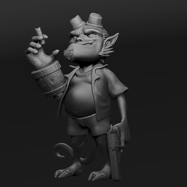 stylized hellboy