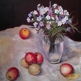 Натюрморт с яблоками