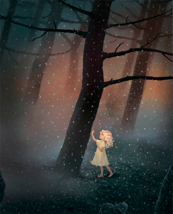 сгоревший лес из книги "Лысый ёжик и тайный мир"