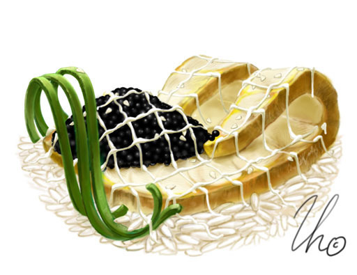 Салат с осетриной (по заказу Leo Burnett)