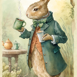 "Кролик Питер" иллюстрация к книге Беатрис Поттер