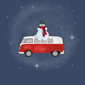 Открытка к новому году и рождеству