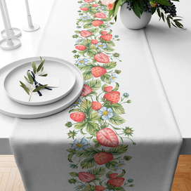 Бесшовный акварельный бордюр