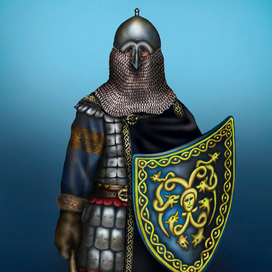 Ополченец из числа вятших людей Новгорода, рубеж XIII - XIV веков