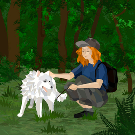 Девушка с собакой