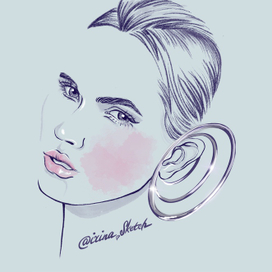 модель с аксессуаром,  серьги