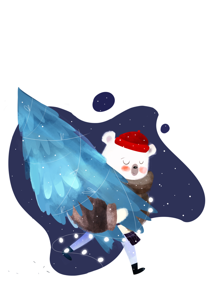 папа и елка