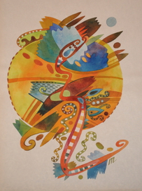 "Рух" (акварель) 2013рік