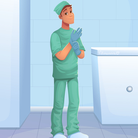 Хирург векторная иллюстрация