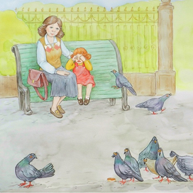 иллюстрация к сказкам "Про маленькую Катю" Ю.Федосеевой 