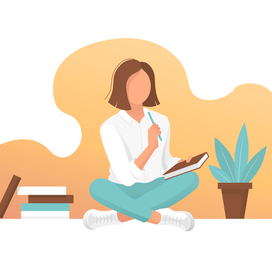 Девушка с книгами