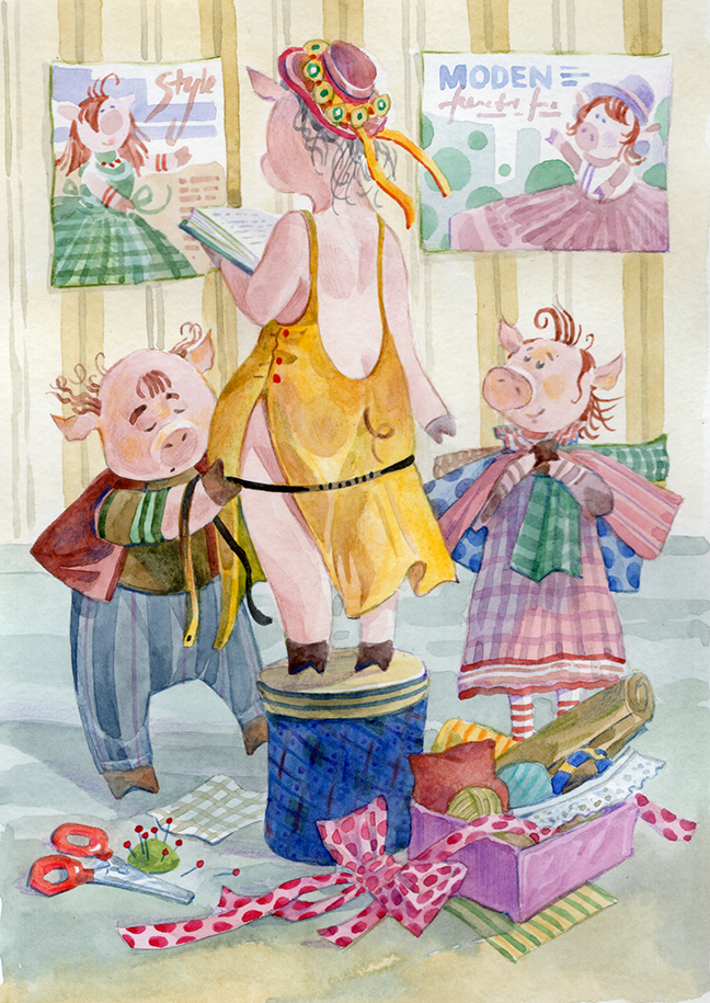 свинка модница