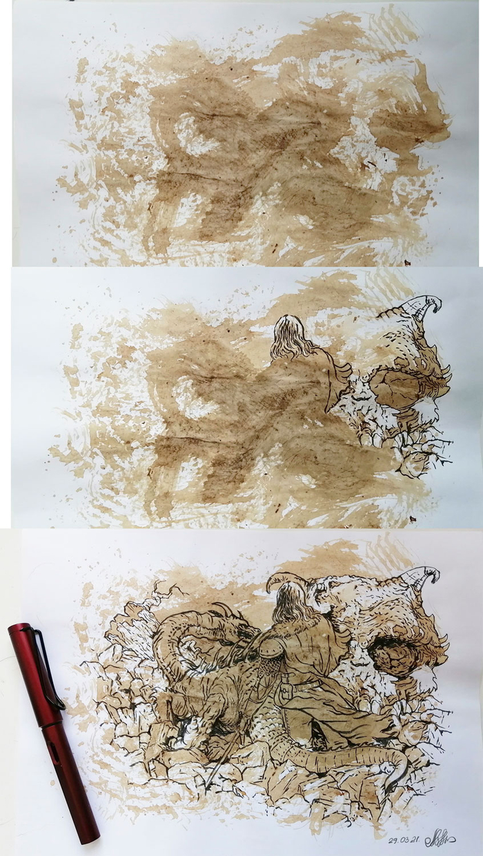 Этапы рис. из пятна..- ОПАСНЫЙ РЕЙД..