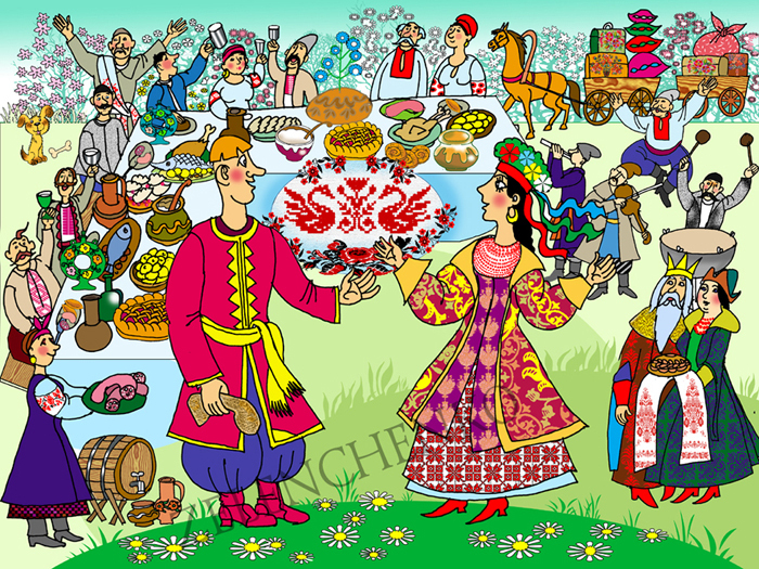 Иллюстрация к украинской народной сказке