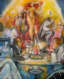 спор в ресторане о красоте