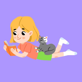 Девочка и кошечка