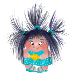 Маняша и ее первая конфета