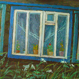 окно в деревенском доме