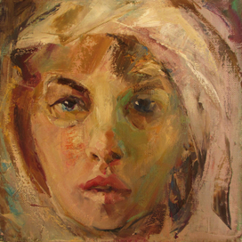 девочка в палантине, этюд