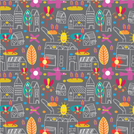 Pattern - Wonderland (обои для детей)