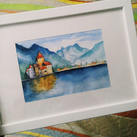 Замок и синяя гладь 