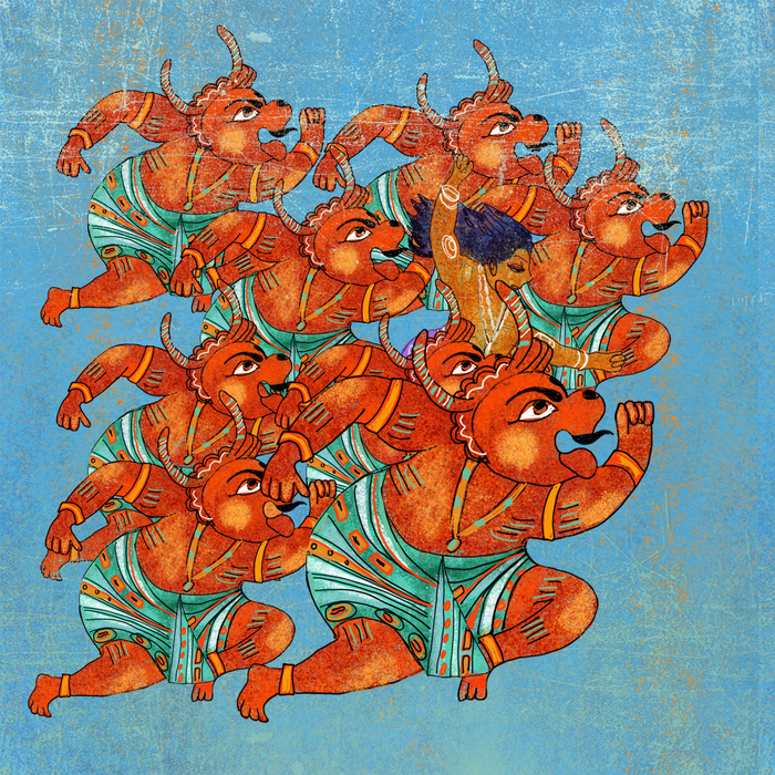 Фрагмент иллюстрации к "Книге джунглей " Р, Киплинга