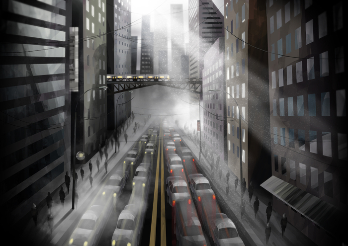 фон для мультфильма "зонт"