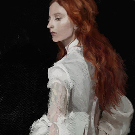 Портрет девушки с ветвью 