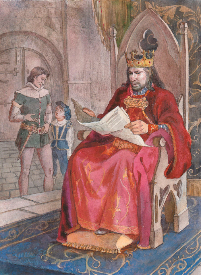 Иллюстрация к роману М. Твена "Янки при дворе короля Артура"