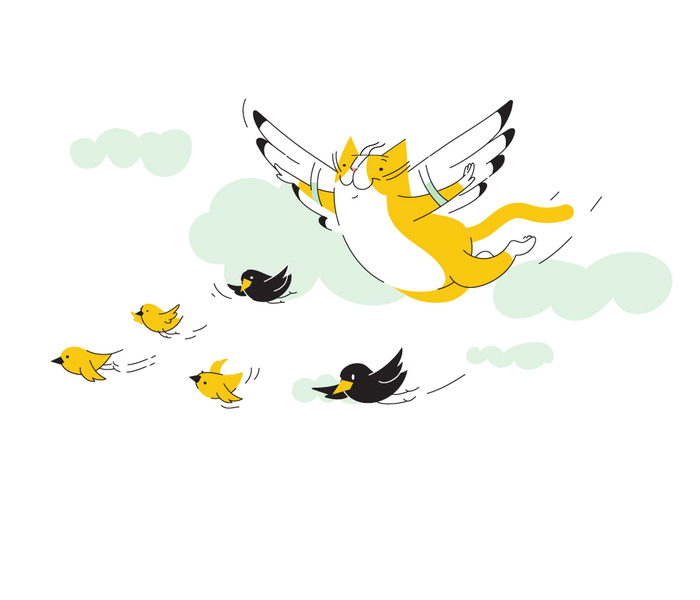 Веселый кот