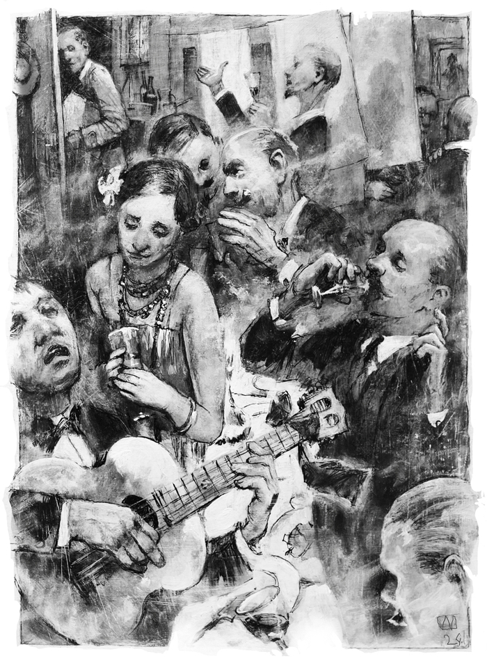 М.А. Булгаков "Записки покойника" иллюстрация к 2 главе