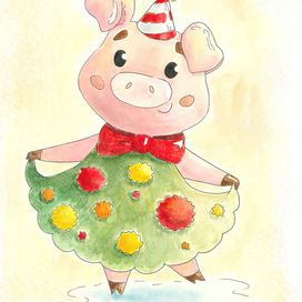 Новогодняя свинюшка