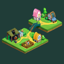 Домики в изометрии