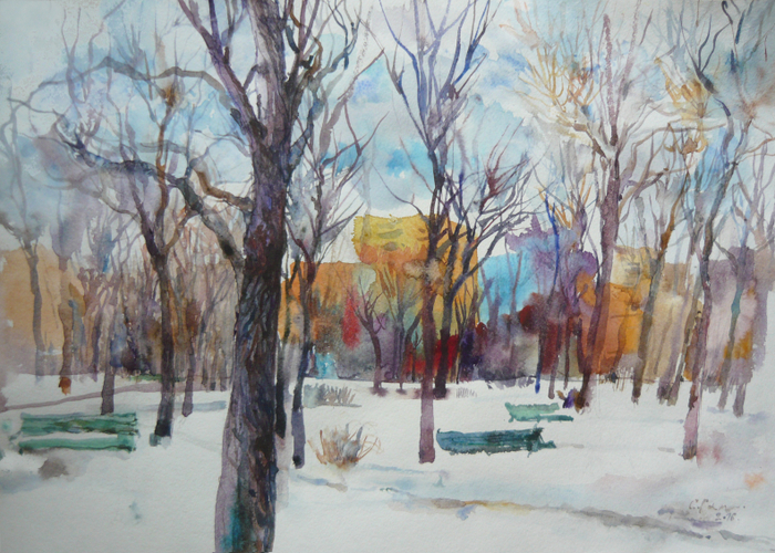 Пустые скамейки