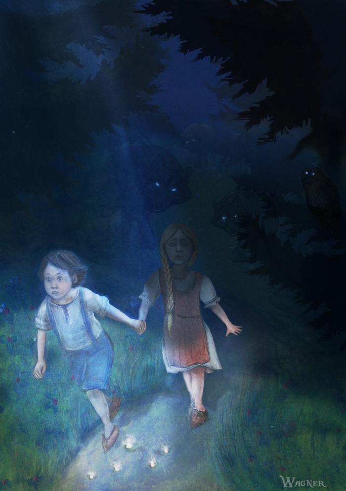 Гензель и Гретель для книги Н.Грот