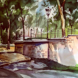 ,,Солнечный день в парке г.Нарвы,,Эстония.