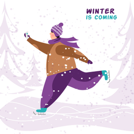 Мужчина на катке, селфи