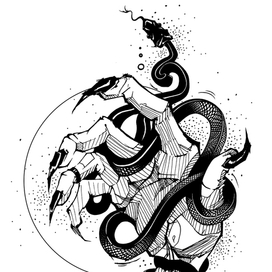 Змея | тату эскиз