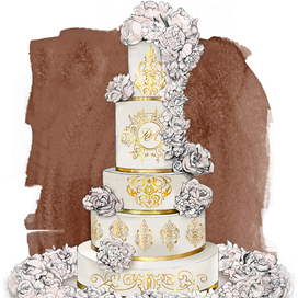 Свадебный торт (эскиз)