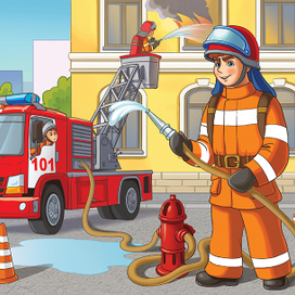 Профессии. с предметами -наклейками