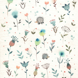 Ежики на полянке