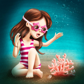 Девочка и коралл