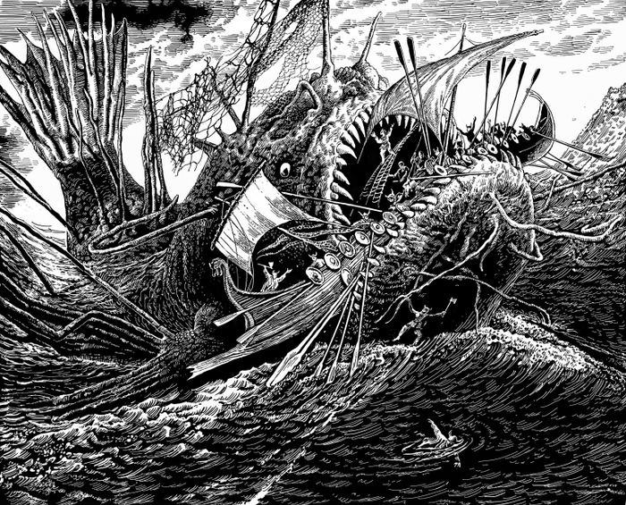 форзац "Рыба-кит"