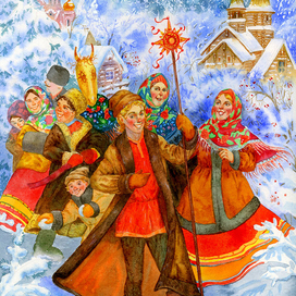 Обложка для издательства "Пальмира". "Святочные  рассказы".