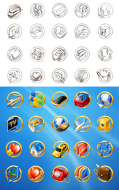 Золотые иконки