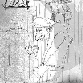 Серия иллюстраций к повести С-М Граник "Девочка, Бабушка и Пикассо", глава 1