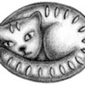 новогодняя булочка-кошка