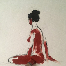 в красном. ню